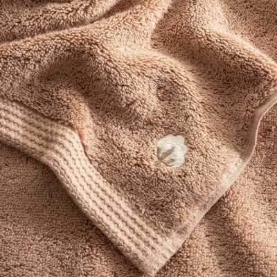 حوله|حوله برند اکوکتان مدل Pure Cotton 50*90 گلبهی تیره
