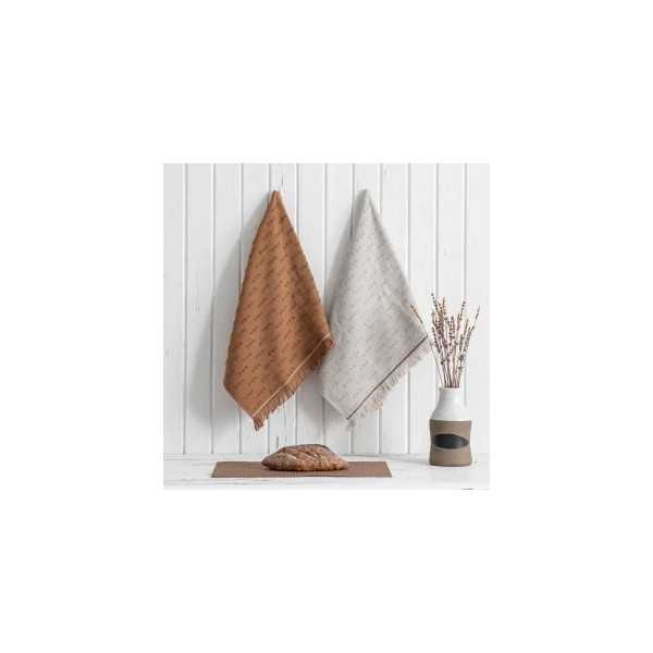 حوله آشپزخانه 2تکه Pera برند ecocotton سایز 70*50