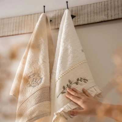 حوله|ست حوله ۱۰ تکه دونفره مدل Leyna برند ecocotton