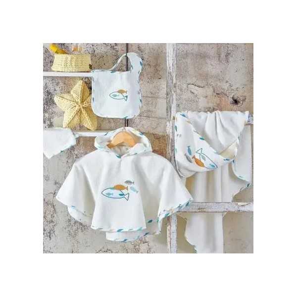 حوله 4 تکه نوزادی برند ecocotton مدل Dodo