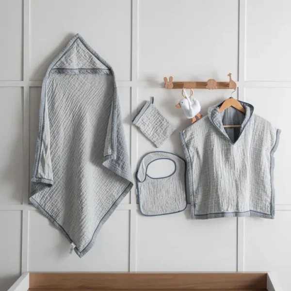 حوله 4 تکه نوزادی برند ecocotton مدل Melinda