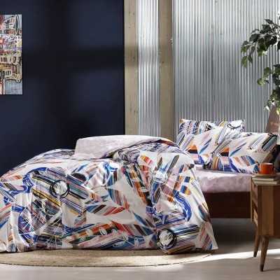 خانه|سرویس ملحفه ساتن دیجیتال برند تاچ مدل Avila دونفره کاپوچینو