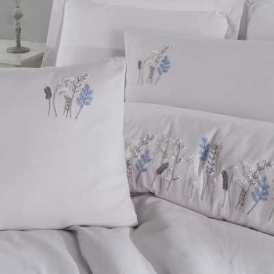 خانه|سرویس ملحفه ژاکارد برند شاهسر مدل Nilda دونفره نسکافه ای