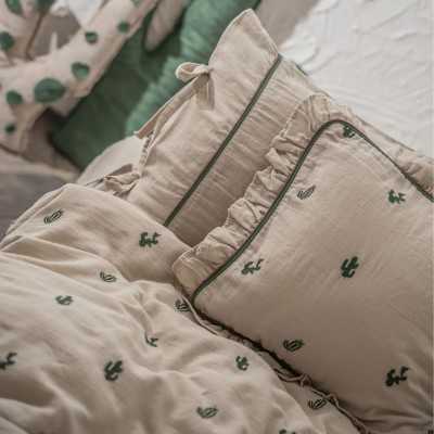 خانه|سرویس ملحفه کودک 4 تکه برند اکوکتان مدل Larina 100*150 بژ