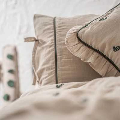 خانه|سرویس ملحفه کودک 4 تکه برند اکوکتان مدل Larina 100*150 بژ