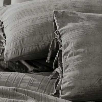 خانه|سرویس ملحفه برند شاهسر مدل Lucca دونفره طوسی