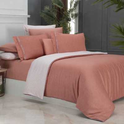 خانه|سرویس ملحفه برند اکوکتان مدل Libera کینگ سایز کرم طوسی