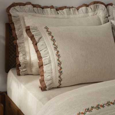 خانه|سرویس ملحفه برند اکوکتان مدل Maide کینگ سایز بژ