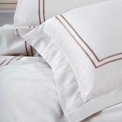 خانه|سرویس ملحفه برند اکوکتان مدل Lavin دونفره بژ طلایی