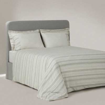 خانه|سرویس ملحفه برند اکوکتان مدل Meva کینگ سایز کرم نقره ای