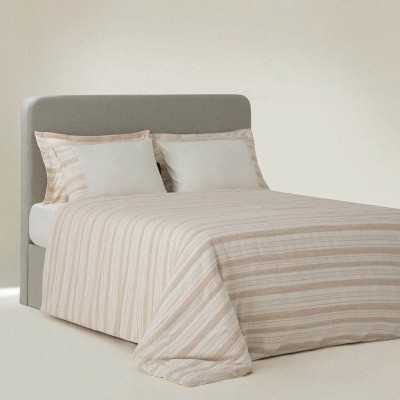 سرویس ملحفه برند اکوکتان مدل Ikra کینگ سایز کرم بژ