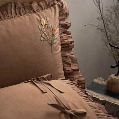 خانه|سرویس ملحفه برند اکوکتان مدل Farah کینگ سایز قهوه ای