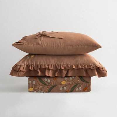 خانه|سرویس ملحفه برند اکوکتان مدل Farah کینگ سایز قهوه ای