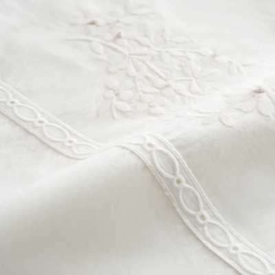 خانه|سرویس ملحفه برند اکوکتان مدل Elsa دونفره کرم