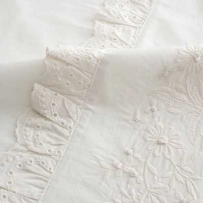 خانه|سرویس ملحفه برند اکوکتان مدل Elsa دونفره کرم