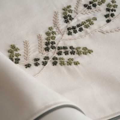 خانه|سرویس ملحفه برند اکوکتان مدل Derin دونفره سبز